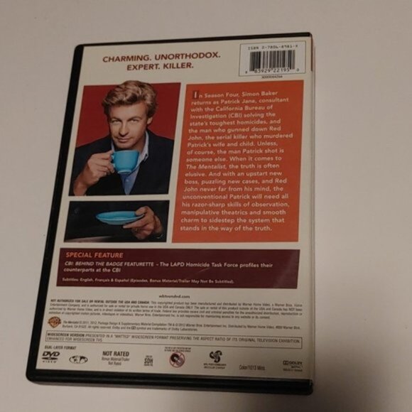 3/$13 The Mentalist DVD set, complete 4th season TV series - Picture 3 of 8